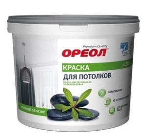 Краска ВД акриловая для потолков 6,5кг Ореол (2)