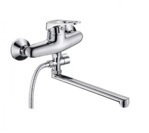 Смесительдля ванны AQUATTRO рычажный, плоский излив, 30 см