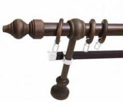 Карниз круглый  Пластик 1,6м двурядный орех