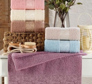 Полотенце махр. жаккард 50х90 (1/6 ) TWO DOLPHINS 