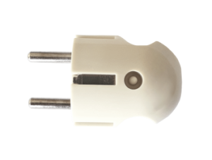 Вилка штепсельная  ПРОГРЕСС круглая з/к  810240