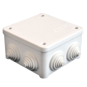 Коробка ПП 130111 о/у белая разветвительная 85х85з45 7вых4гер 45шт