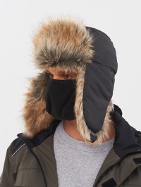 Шапка ушанка с маской Евро Енот р. 58-60 (Ч/З)