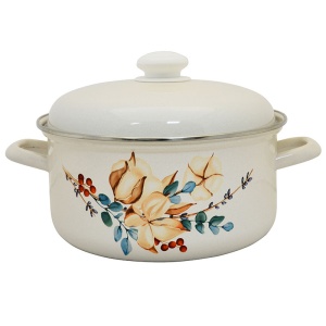 Кастрюля эмалированная 4,5л Унесенные ветром индукция 1/4