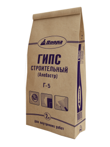Гипс строительный Г-5 Алебастр 2кг (К-10)