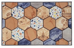 Коврик влаговпитывающий Velur 50*80см Мраморная плитка VORTEX