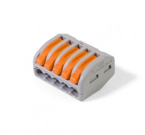 Клемма соединит WAGO 222-415 (5х2,5/4мм) с рычажком