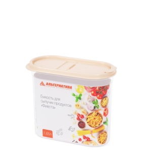 Емкость для сыпучих продуктов Фиеста 1,65л с клапаном Башпласт