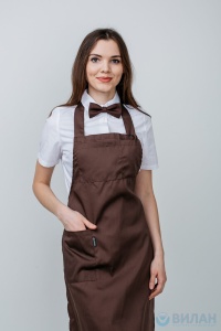 Фартук Севиль, Ф.057 тк.плащевая, коричневый(ЧЗ) 