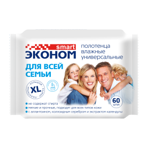 Полотенце влажные Эконом smart  №60  универсал по 16 шт