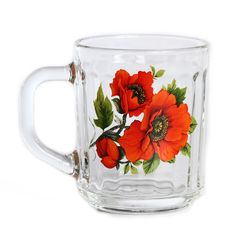 Кружка стекло 200 мл Green Tea Маки 
