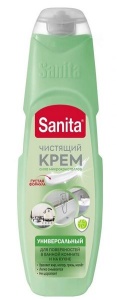 Средство чистящее универсальное Санита крем Зеленый чай, Лайм 600гр (12)