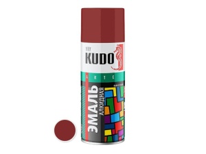 Эмаль аэрозольная алкидная универсальная красно-коричневая 520мл КУДО