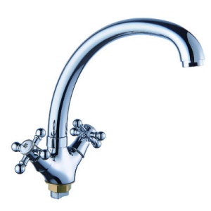 Смеситель для кухни AQUATTRO двухвентильный высокий излив 24см. 