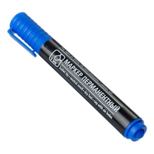 Маркер перманентный синий 3мм /Константа-торг