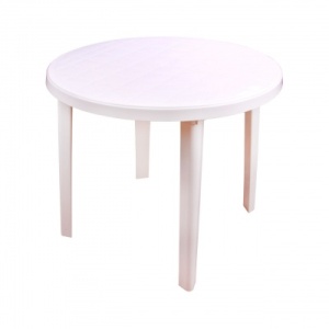 Стол 900х900х750мм круглый ПВХ, белый