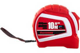 Рулетка 10мх25мм автостоп и магнит, двусторонняя "Монтажник"