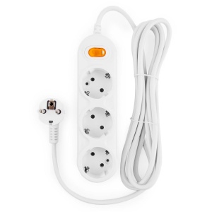 Удлинитель PC 5м 3гн з/к 10А с выключателем PC-2-5М 20556 КУБ