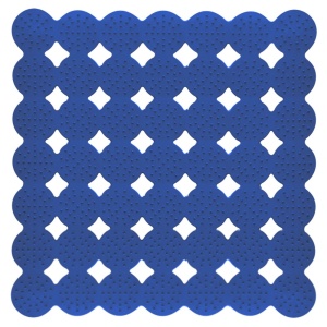 Коврик для душа Массажный 43х45 см синий 1/42