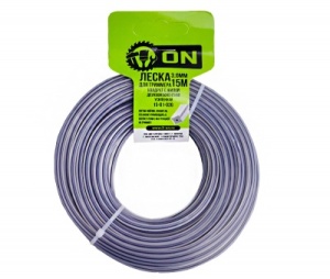 Леска д/триммера "квадрат" 3мм с жилой 15м 15-01-026
