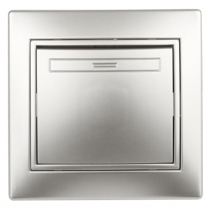 Выключатель Intro с/п 1кл 10А аллюминий 1-101-03