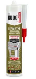 Клей-герметик силикон черный д/кровли  КУДО 280мл (12)