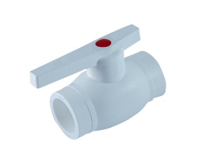 Кран шаровый полипропиленовый (ПП) 20 мм (пластик ручка-рычаг)  