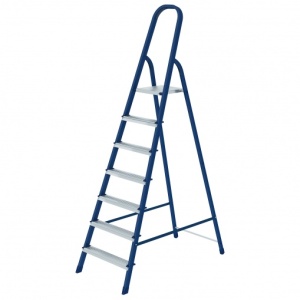 Стремянка, 7ступеней, стальная, оцинкованные ступени, СИБРТЕХ
