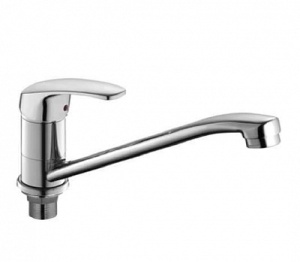 Смеситель для кухни AQUATTRO, рычажный, длинный излив 22см, на гайке, без подводки