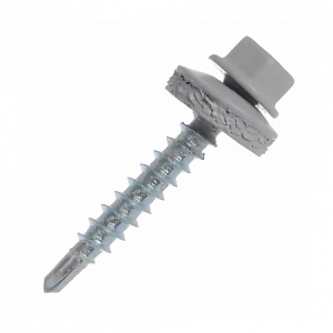 Саморез кровельный 4,8х35 RAL 7004 (серый)  