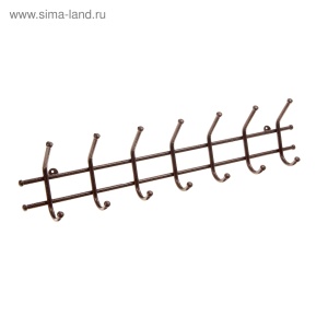 Вешалка настенная 7 крючков Норма 7 700х170х80мм 