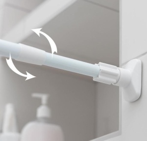 Карниз для ванной усиленный 140-260см цвет белый Доляна