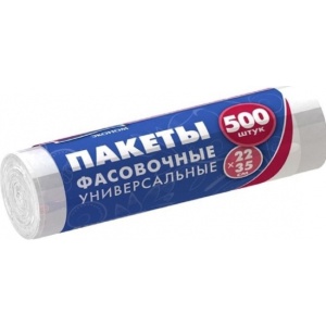 Пакеты фасовочные увеличенной намотки рулон 22*35см 500шт Эконом АВИКОМП прозрачные (10)