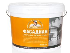 Краска ФАСАДНАЯ 14кг супербелая -20С ЭКСПЕРТ (оранжевая этикетка)