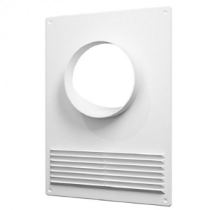 Площадка торцевая пластиковая с решеткой 205х240 фланец Д-100