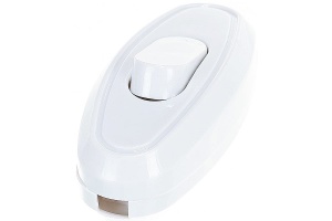 Переключатель для бра Прогресс белый/черный 10А по100шт