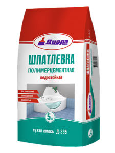 Шпатлевка полимер-цементная водостойкая белая 5кг Д-365 (4)  