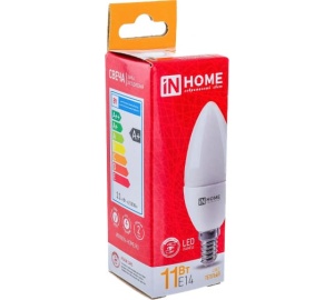 Лампа LED-свеча-VC 11Вт 3000 Е14 IN HOME