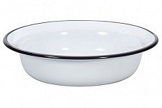 Миска эмалированная 1,0 л СВЕТЛАЯ без рисунка