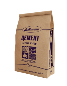 Цемент белый М-400 2кг  К-10шт