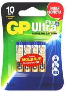 Батарейка GP ultra plus 24AUP-2CR4 AAA мизинчиковая 4штуки