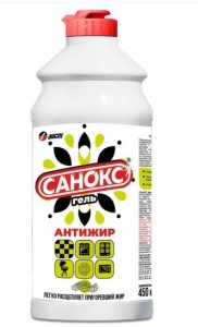 Средство чистящее для кухни АНТИЖИР гель 450мл Санокс (15)