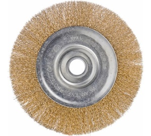 Щетка метал д/УШМ 200мм 22,2мм плоская витая