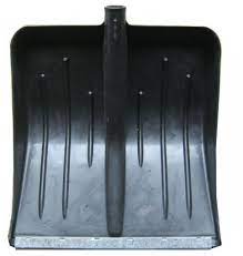 Лопата пластмассовая Метелица 415х400 оцинк. планка без черенка 