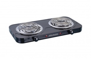 Электроплита WILLMARK HS-215Т  2 конфорки.,спиральные., 1000Вт/1500Вт