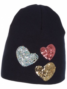 Шапка дев. арт.F-556 р.50-52  (ЧЗ) 