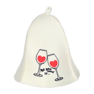 Шапка для бани All you need is wine 