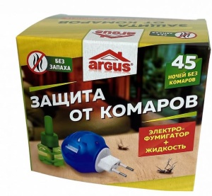 Электрофумигатор+жидкость Аргуз  45 ночей от комаров без запаха (24)