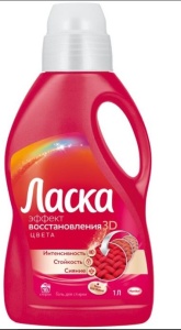 Стиральный порошок Гель для ЦВЕТНОГО 1л Ласка (4)
