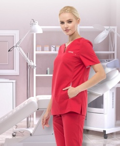 Блуза женская LF2108 Скарлет красн. кор.рук. р. 40/158-164(ЧЗ) 